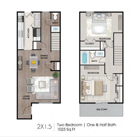 2 bed 1.5 bath at The Lorient Apartments, Florida, 32514
