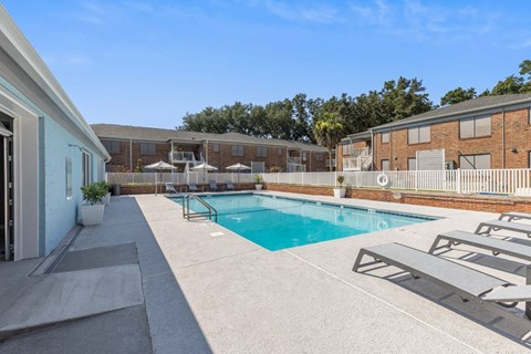 the swimming pool at our apartments