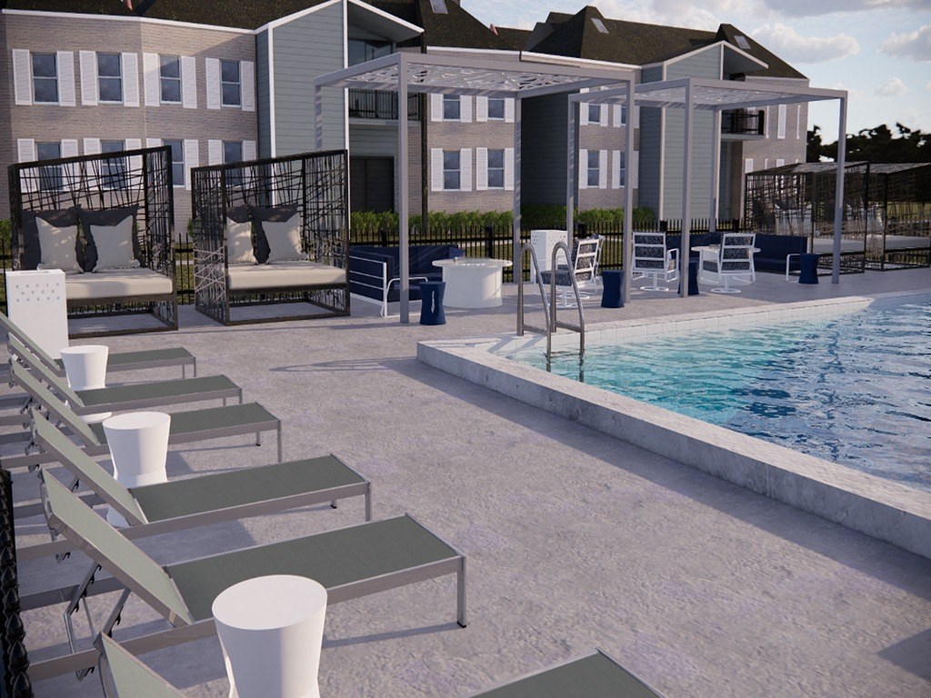 Pool With Sundecks at The Emory, Pensacola