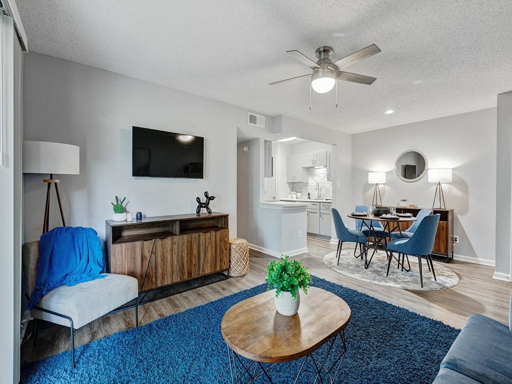 Living Room With TV at The Emory, Pensacola, FL