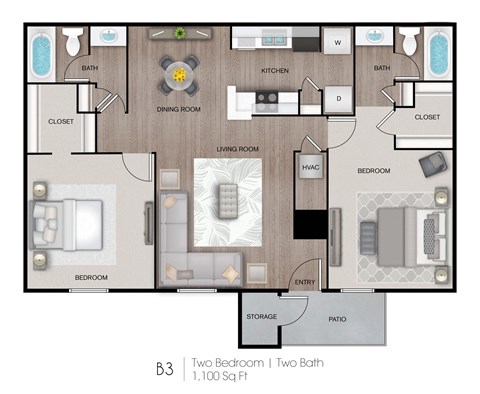 Magnolia Floor Plan at The Emory, Florida, 32514