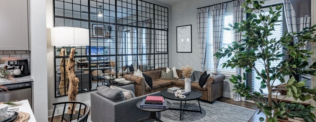 Kitchen And Living Room View at Fitzroy Grove, Rogers, AR