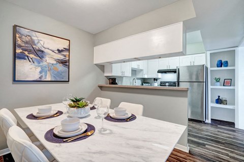 Dining And Kitchen View at Latitude 2976, Houston, TX 77042