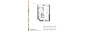 A floor plan for a unit at RentAtCapstone.ca is displayed.