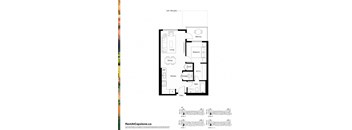 A floor plan for a unit at 108 patio is displayed with labeled rooms.