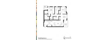 A black and white image of a floor plan for a two-story house with a balcony on the second floor.