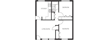 a schematic drawing of a floor plan of a house