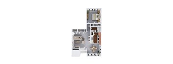 One Bedroom Floorplan
