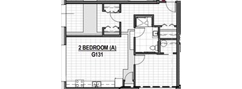A floor plan shows a 2 bedroom apartment labeled G131.