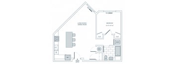 a floor plan of a bedroom floor plan with a loft