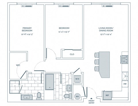 a floor plan of a bedroom floor plan with a bathroom and a living room