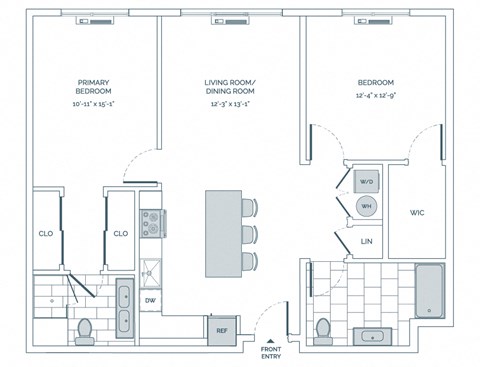 a floor plan of a bedroom floor plan with a bathroom and a living room