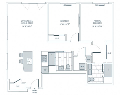 a floor plan of a bedroom floor plan with a bathroom and a living room