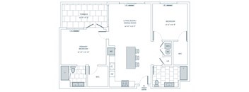a blueprint of a floor plan of a house