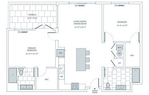 a blueprint of a floor plan of a house