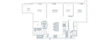 a blueprint of a floor plan of a house
