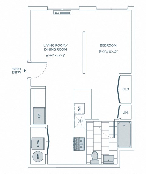 a floor plan of a living room with a kitchen and a dining room