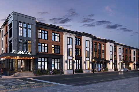Exterior rendering image of  the Arbour House in Cranford, NJ.