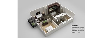 A1 Floor Plan at Infinity on Yorktown, Texas