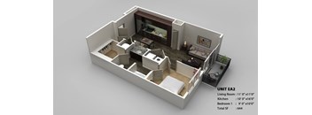 E2 Floor Plan at Infinity on Yorktown, Texas, 75208