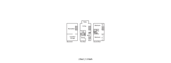 a floor plan of a house with three bedrooms and a bathroom