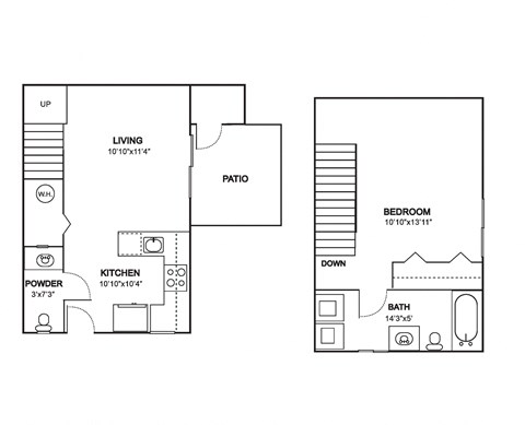 One Bedroom Townhome