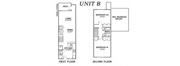 floor plans for a bedroom house with a bathroom and a living room