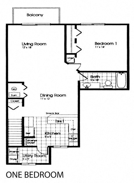 a floor plan of a small house with a bedroom and a living room