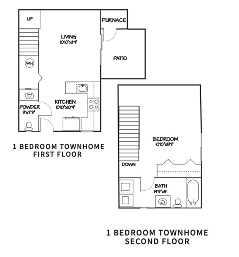 a floor plan of a small house with a bedroom and a bathroom