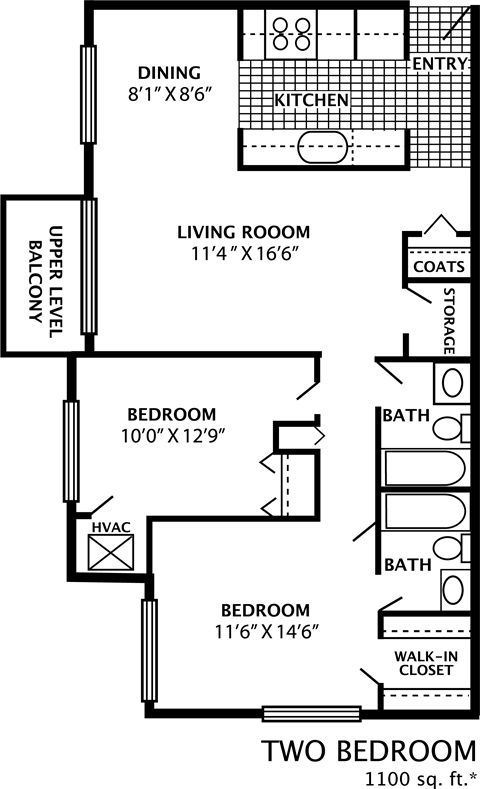 floor plan photo of the paramount apartments in paramount ca