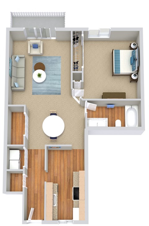 a floor plan of a room with a bedroom and a bathroom