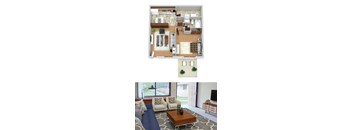 A living room with a couch, chairs, and a coffee table.