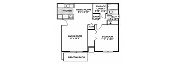 a floor plan of a house with bedrooms and a living room