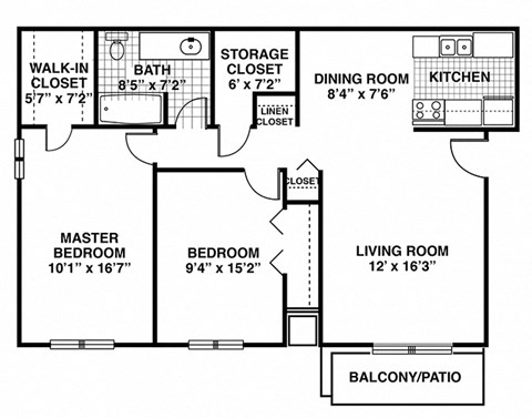 a floor plan of a house with bedrooms and a living room
