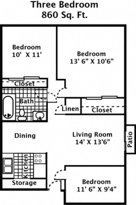 a floor plan of a house with a living room and a dining room