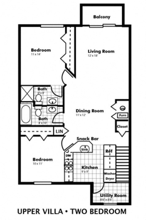 plan of the upper villa floor plan