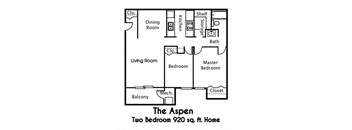 a floor plan of a house with a bedroom and a living room