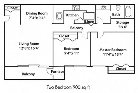 the floor plan for a small house with a kitchen and a living room