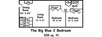2 Beds | 1 Bath