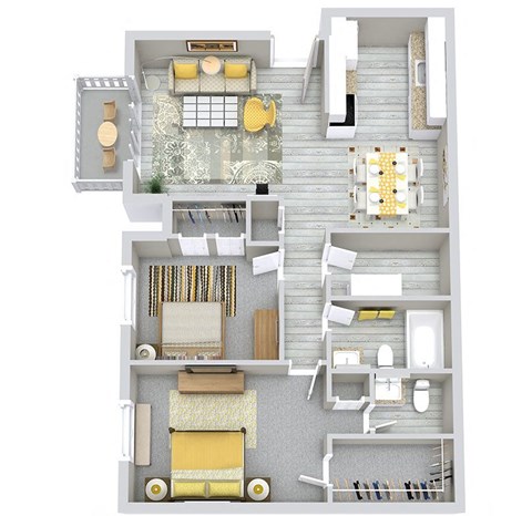 a floor plan of a house with a bedroom and a living room
