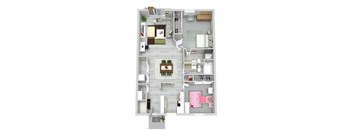 a floor plan of a house with a bedroom and a living room