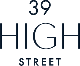 39 high street sign on a green background.