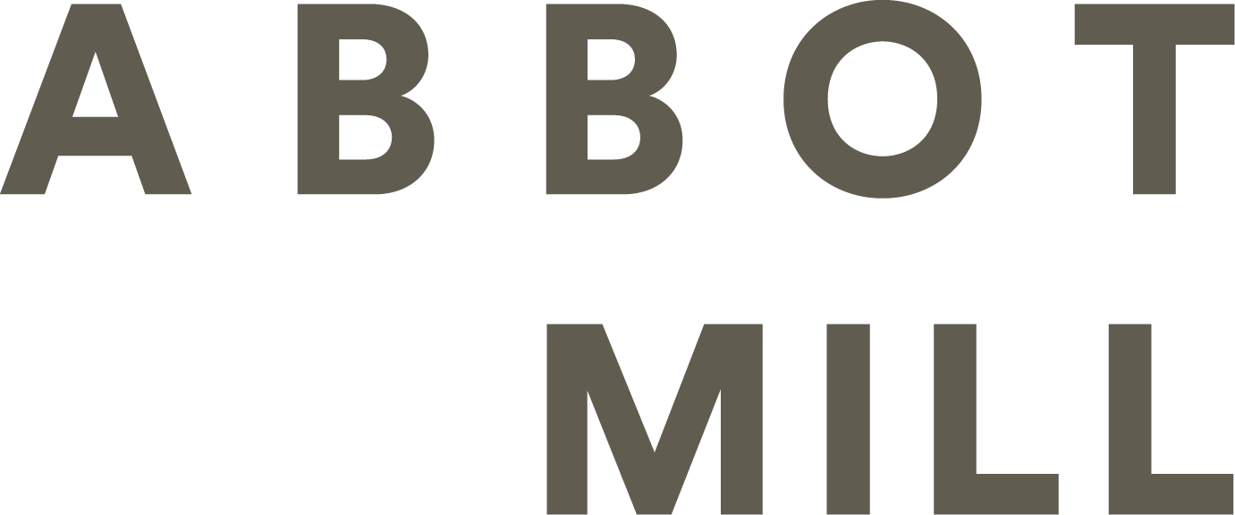 The image shows the letters ABBOTT MILL in large font.