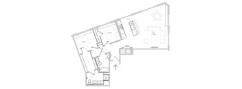 A floor plan of a house with rooms labeled.