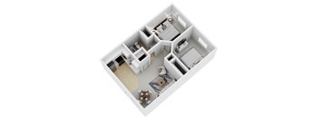 bedroom floor plan of a 2100 sq ft apartment
