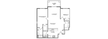 a floor plan of a home with a combination of bedrooms and a living room