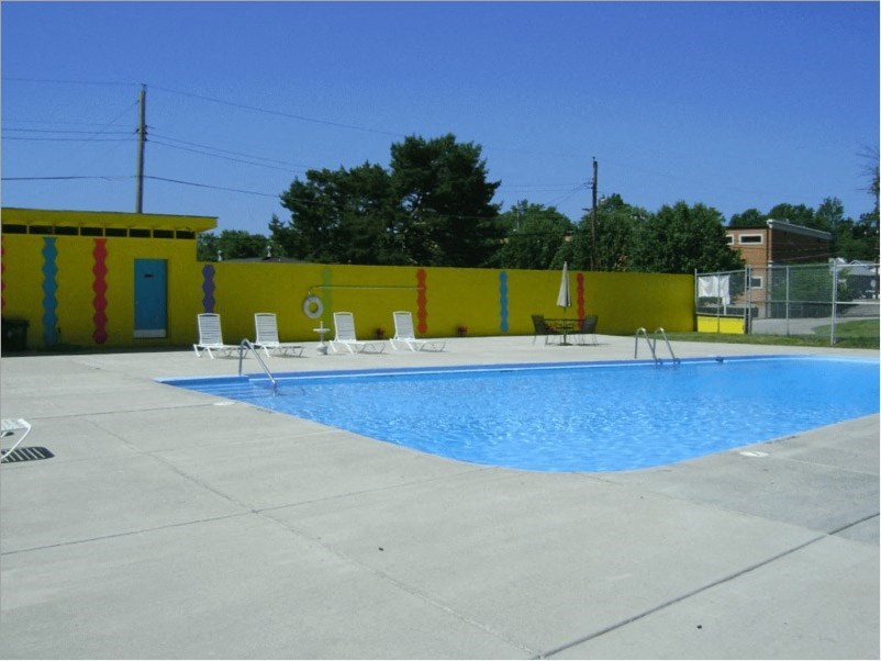 the pool is clean and ready for the guests to use