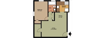 One Bedroom  - No washer / dryer hook-up - Upstairs