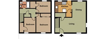 Three Bedroom B - Washer / Dryer Hook-up