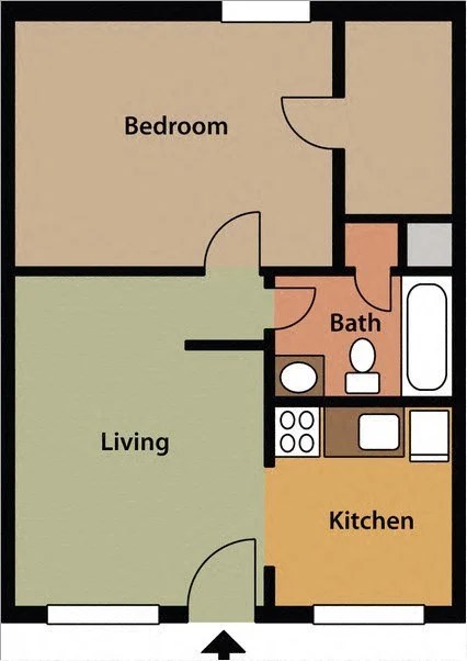 1 bed room